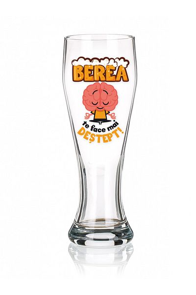 BM GİFT DESİGN Glass of beer Beer makes you smarter!