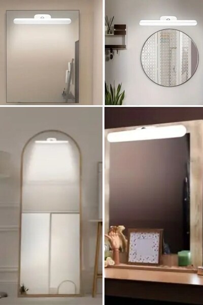 Buffer ® Dokunmatik Usb Ile Şarj Olabilen 27 Cm Led Aydınlatma Makyaj Aynası Işığı