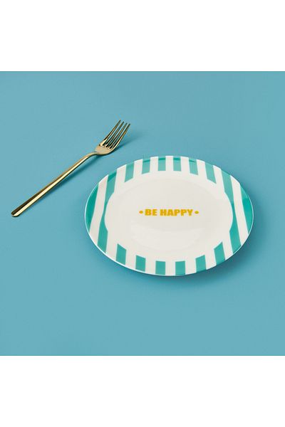 Evidea Kitchen Be Happy Dessert Plate - Green - 19 cm
