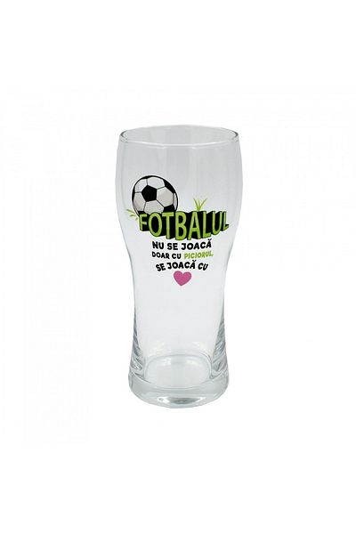 BM GİFT DESİGN Beer glass Football is played with the heart...