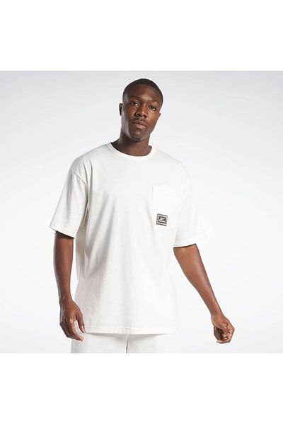 Reebok Bb Bball Hw Ss Pock Beige Men's Short Sleeve T-Shirt
