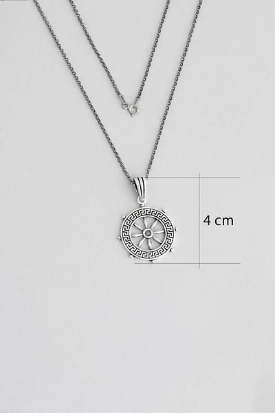 So CHIC... Piri Reis Oxidized 60 cm Silver Men's Necklace