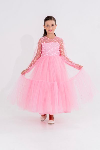Eray Kids Βραδινό φόρεμα για κορίτσια με πουά βολάν