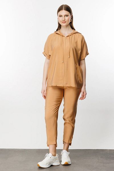 Ekol Women's Crop Pants - Minimalist Casual Style -