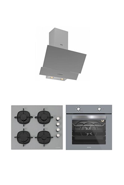 Silverline - Esty Karma Gri Ankastre Set (ESTY 3480 GRİ RESETLİ DAVLUMBAZ - C...