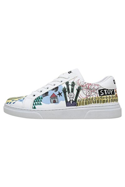 Dogo Women's Vegan Leather Sneakers -'I Was Here' Design