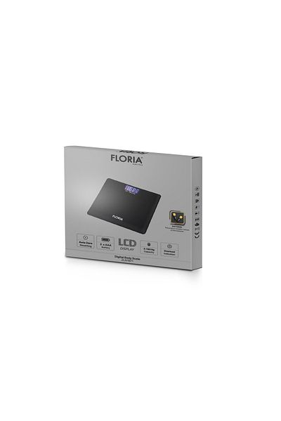Floria Floria ZLN1971 body scale made of tempered glass, capacity 3-180kg, LCD display