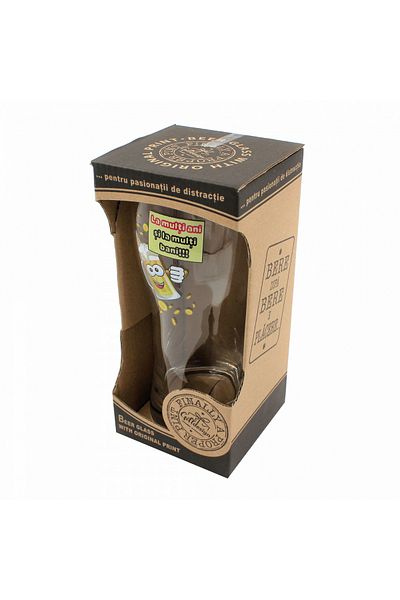 BM GİFT DESİGN Happy Birthday and Happy Money Beer Glass