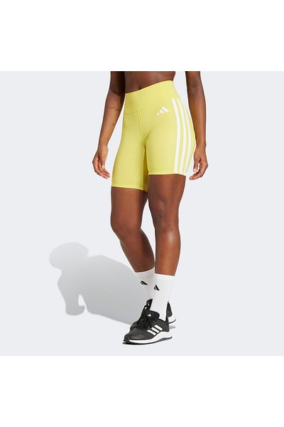 adidas Optime Essentials 3 Stripes Women's Yellow Training Tights