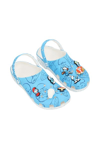 Crocs Papuci pentru copii Blue Smurfs Classic Clog