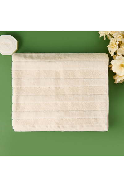 Evidea Prosop de baie din catifea moale - Ecru - 70x140 cm