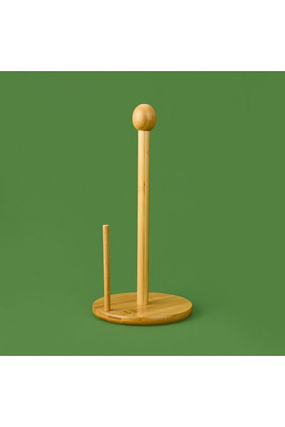 AROW Bamboo Paper Towel Holder - Light Brown - 32 cm