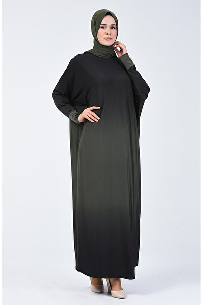 sefamerve Φόρεμα με μανίκια με νυχτερίδα 1908-02 Χακί