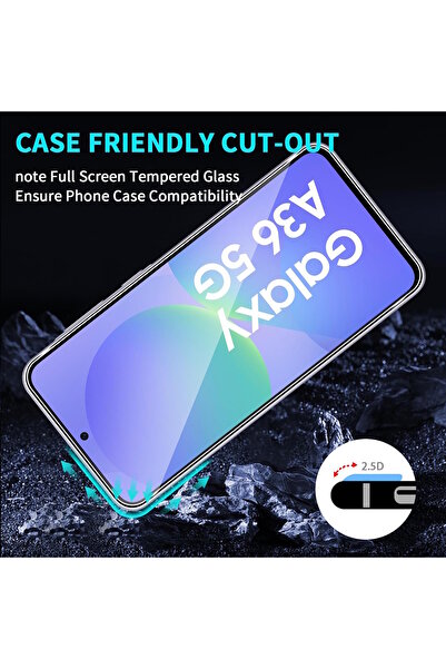 m.tk moveteck Samsung Galaxy A36 / A56 Uyumlu Ekran Koruyucu Kırılmaz Cam 9H Temperli Ekran Camı Şeffaf Passifik