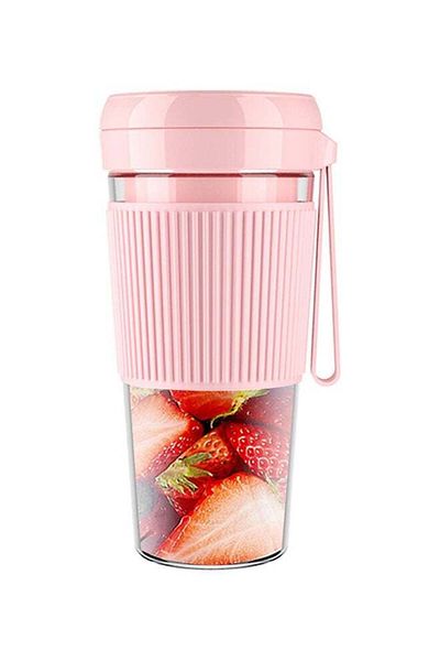 Generic Mini Portable Juicer Electric Fruit USB Rechargeable Smoothie Maker Blender Pink 260ml