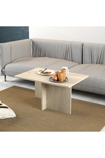 TESSA MOBİLYA Traverten Orta Sehpa 90cm Mermer Desenli