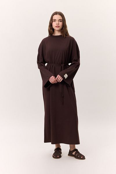 Manuka OVERSIZE ΜΑΚΡΥ CASUAL ΦΟΡΕΜΑ BROWN BROWN