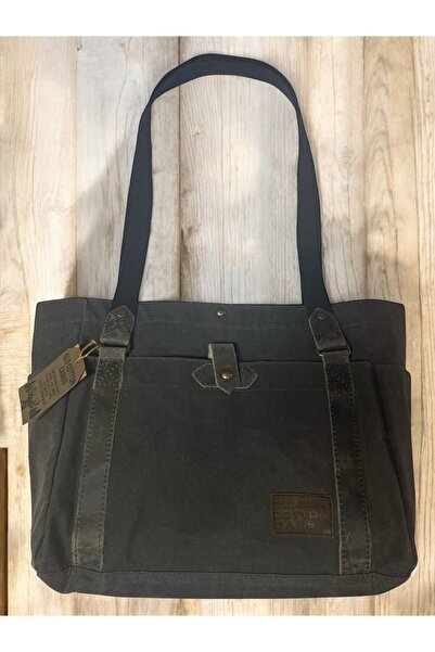 Old Cotton Vintage Salaş Design Su Geçirmez Kanvas Deri Günlük Okul Gezi Omuz...