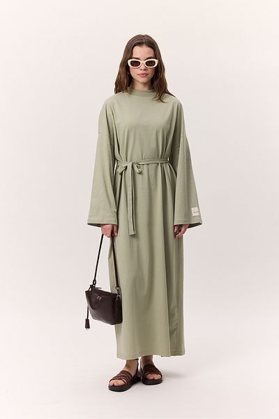 Manuka ÜBERLÄSSIGES LANGES LÄSSIGES KLEID CAGLIA GRÜN