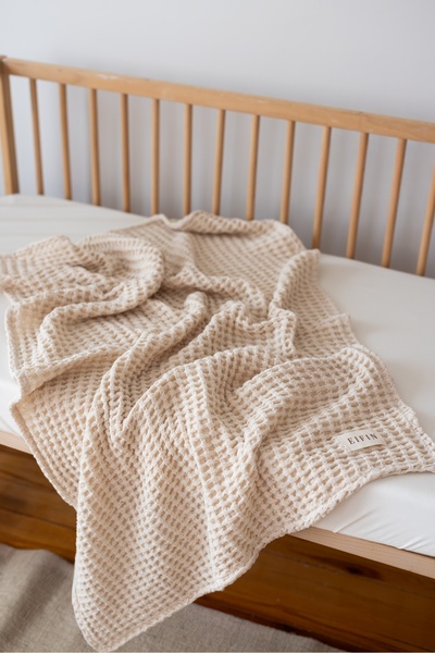 EIFIN 100% Cotton Waffle Baby Blanket