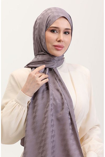 sefamerve Σάλι Cocoon Jacquard 90187-06 Σκούρο Γκρι