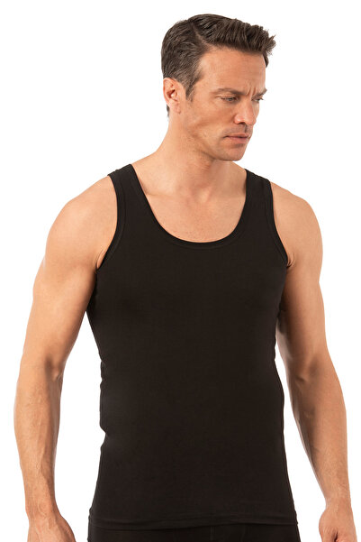 ÖZKAN underwear Özkan 0050 Men's 100% Cotton Combed Single Jersey Thick Strap Undershirt