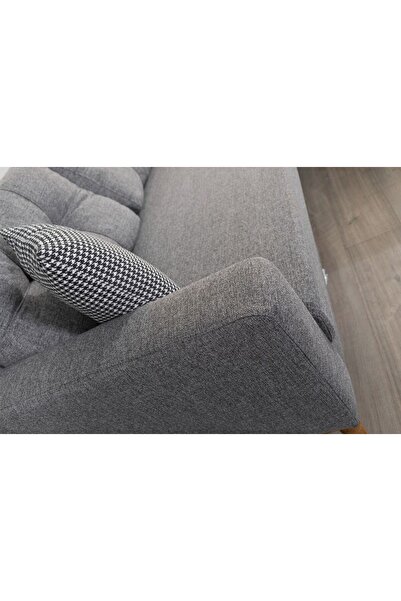 Mobilya Stant Most Handy Akıllı Köşe Koltuk Takımı Minderli Lüks Gri Keten Kumaş (Evinize Teslim)