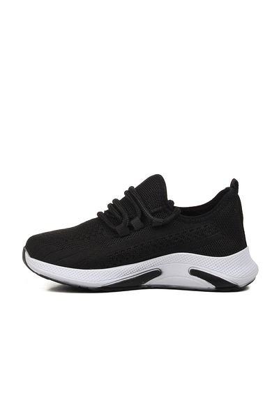 WALKWAY Black-White Lightweight Mesh Children's Sports Shoes