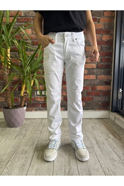 WKM Ленени чинос панталони за момче с принт за сервитьори