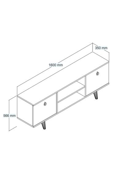 TESSA MOBİLYA Vision Tv Ünitesi&Sehpası 160cm Tv Konsolu