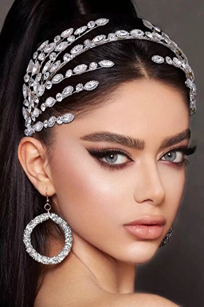 CAŞ DEKORASYON حجر الزركون الزفاف/الحناء/الخطوبة/وعد تصميم الشعر التبعي/التاج