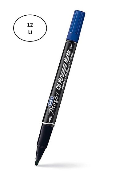 Alray Mas 6414 Master Double Sided Permanent Pen Blue 12 Pieces