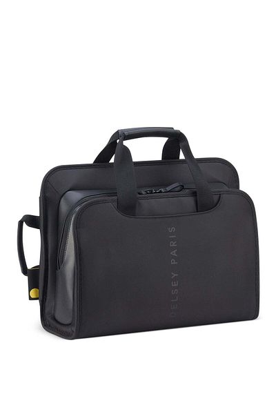 Delsey Arche 2 Compartment Briefcase With Backpack Strap 15.6 Black