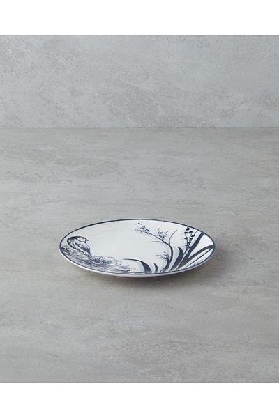 English Home Navy Blue 19 cm Edenic Bone Porcelain Cake Plate