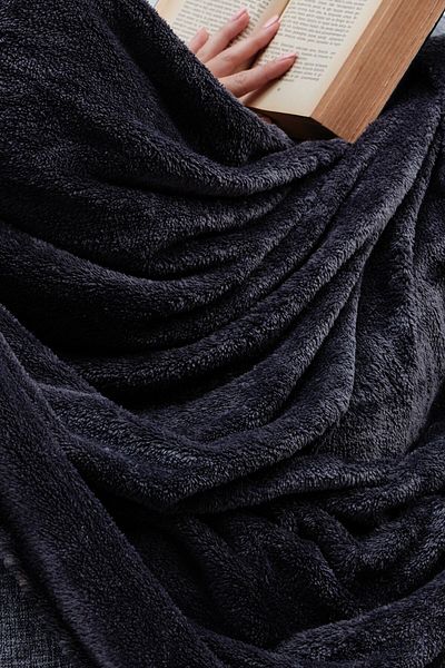 Mislina Home Wellsoft Blanket - Black Double Deluxe for Winter 200X220 cm