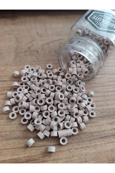 Nano Absolute Silicone Micro Hair Beads Cold Grey Color Hair Beads