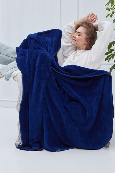 Mislina Home Wellsoft Blanket Deluxe - Dark Blue Double 200X220 cm