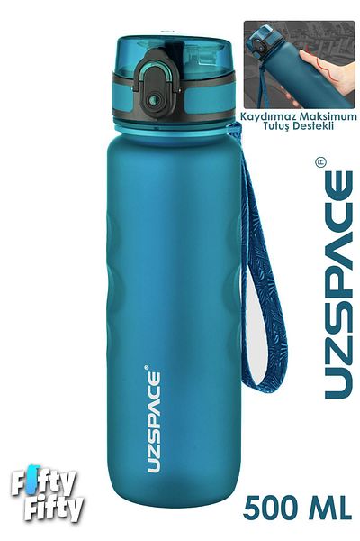Uzspace 500 ml Non-Slip Maximum Grip Assisted Tritan Water Bottle -Ffuz1215
