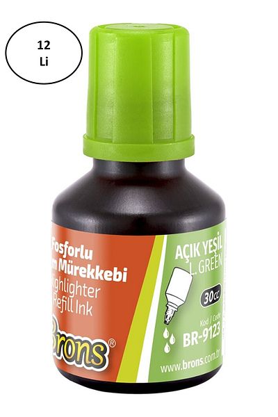MATMEL Alray Brons Highlighter Ink 30 Cc. Light Green 12 Pcs