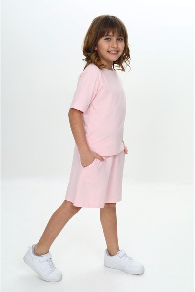 Toontoy Girl's Chest Printed Shorts Suit