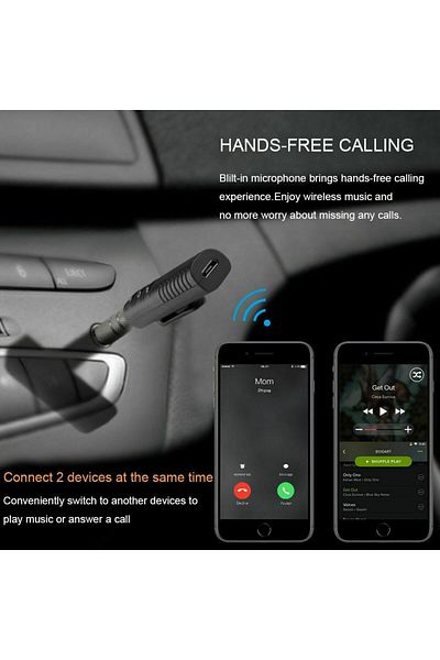 Bastec Car Wireless Player, Wireless Bluetooth Receiver Transmitter Adapter For Car Music