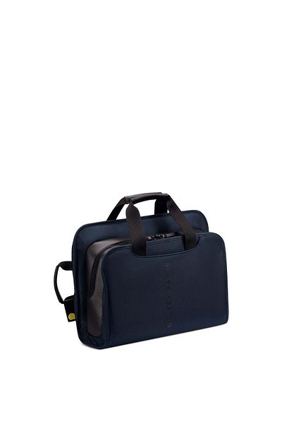 Delsey Arche 2 Compartment Briefcase With Backpack Strap 15.6 Navy