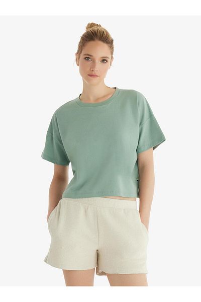 Blackspade Γυναικείο Πράσινο Oversize κοντομάνικο βαμβακερό T-shirt C2T5N5O06