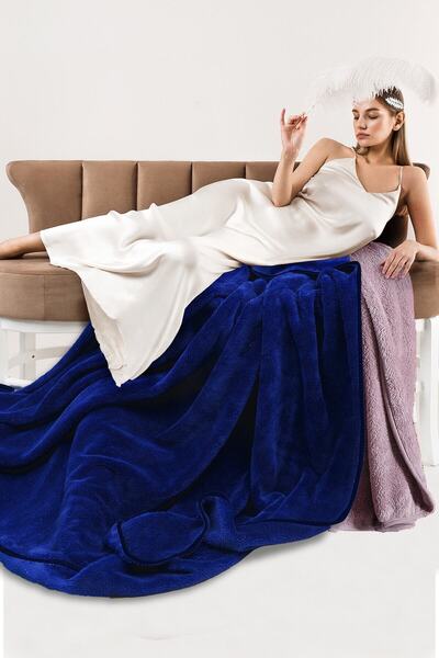 Mislina Home Wellsoft Blanket Deluxe - Dark Blue Double 200X220 cm