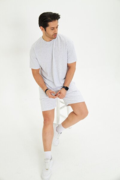 The Champ Clothing Men's Cotton Basic Oversize Crew Neck Short Sleeve T-Shirt