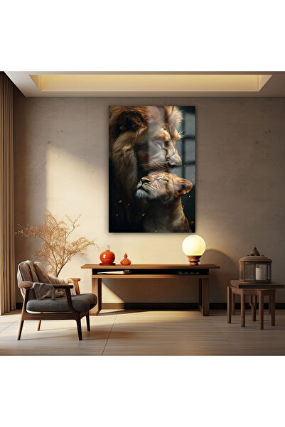 TAULART Dragi lavovi, lavlja porodica, slika za dom, poklon, nelomljiva, luks...