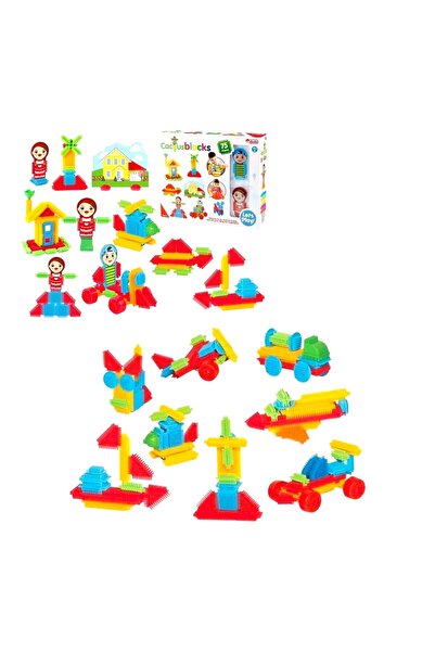 Laylay Toys Kaktüs Blok 75 Parça Anaokulu Kreş Eğitici Oyuncak