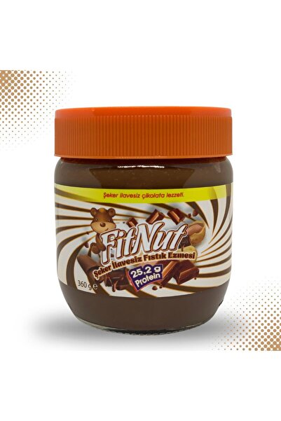 FitNut Şekersiz Çikolatalı Fıstık Ezmesi 360 Gr.