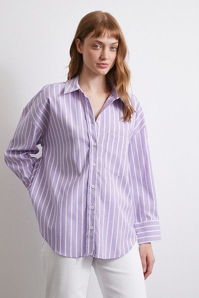 Never more Lilac Line Shirt