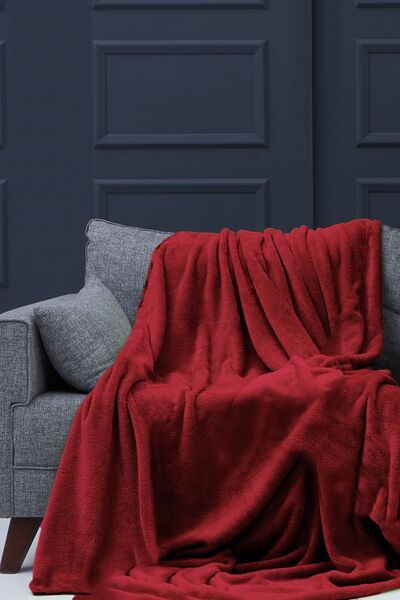 Mislina Home Deluxe Wellsoft Blanket Claret Red Double 200x220 cm
